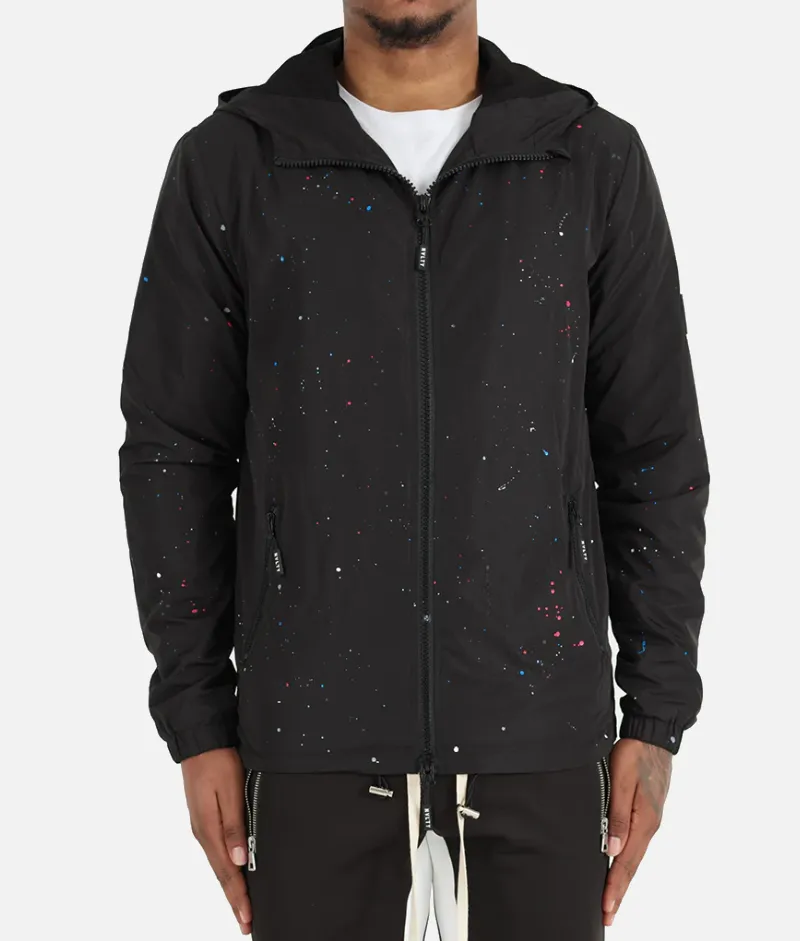 Nvlty Paint Windbreaker Black | Upto 30% Off