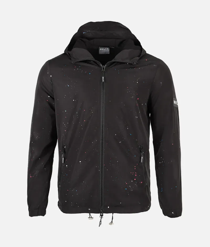 Nvlty Paint Windbreaker Black | Upto 30% Off