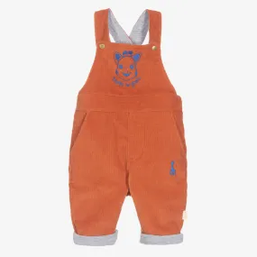 Orange Corduroy Baby Dungarees