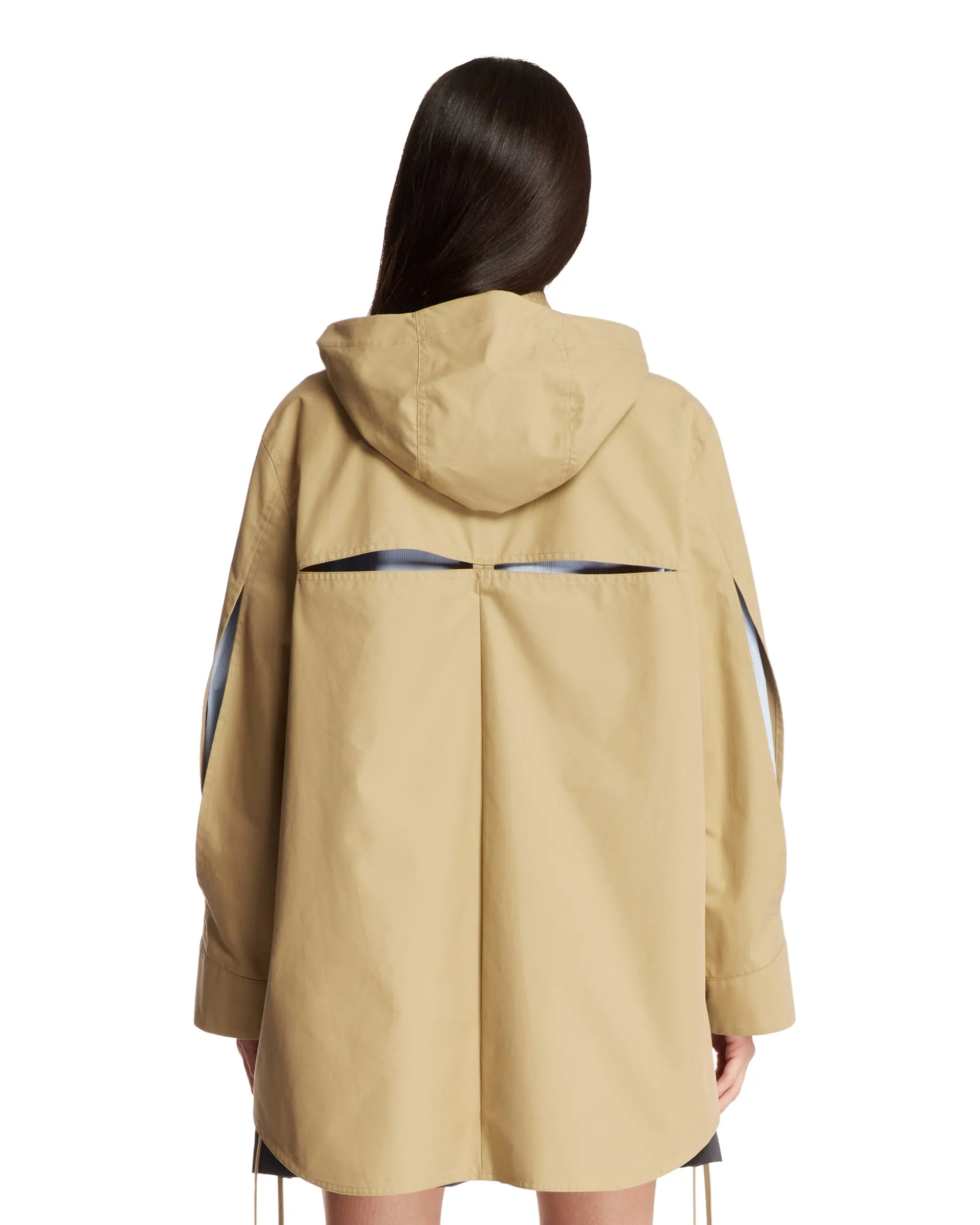 Parka Marrone In Cotone