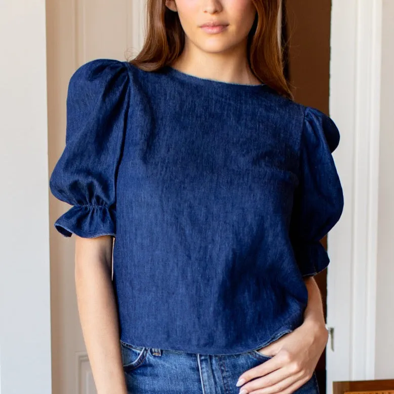 Pearl Blouse - Indigo Hemp Organic