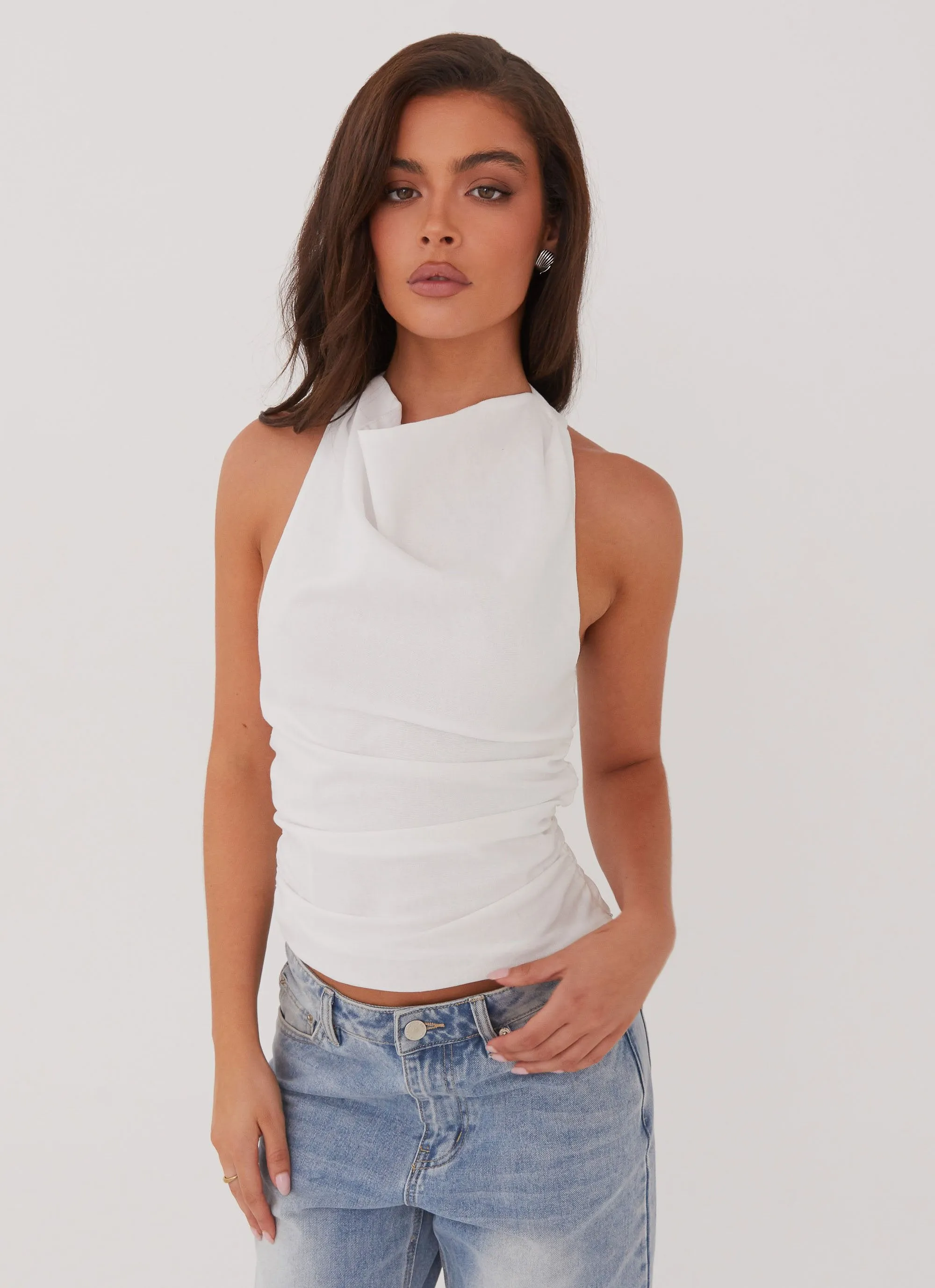 Peppermayo Exclusive - Cloud Whisper Linen Top - White