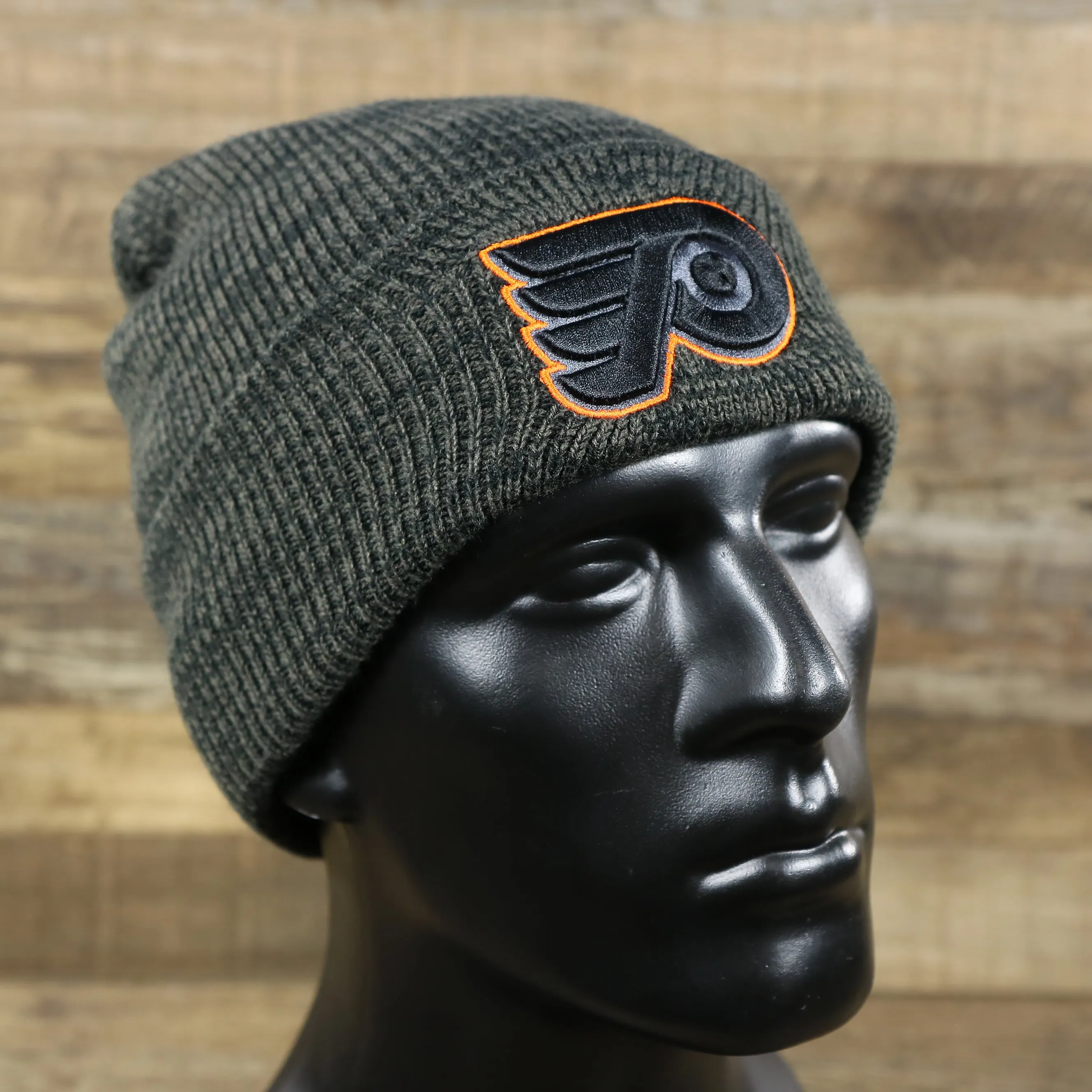 Philadelphia Flyers Brain Freeze Heather Gray Winter Beanie | Black Winter Beanie