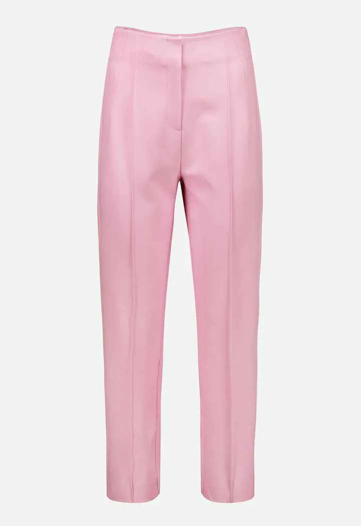 Pink Pintuck High Waist Trouser