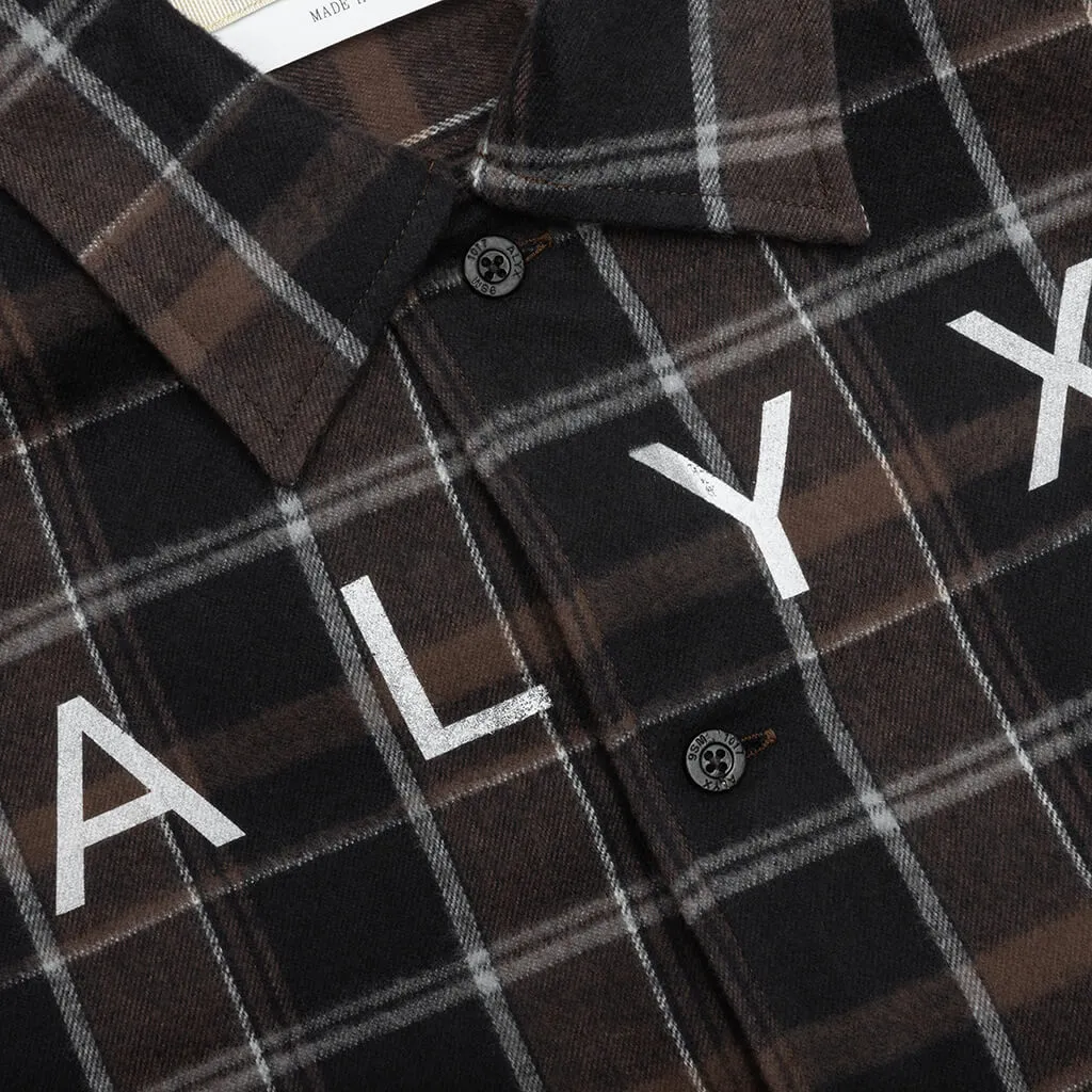 Plaid Logo Shirt - Brown/Black