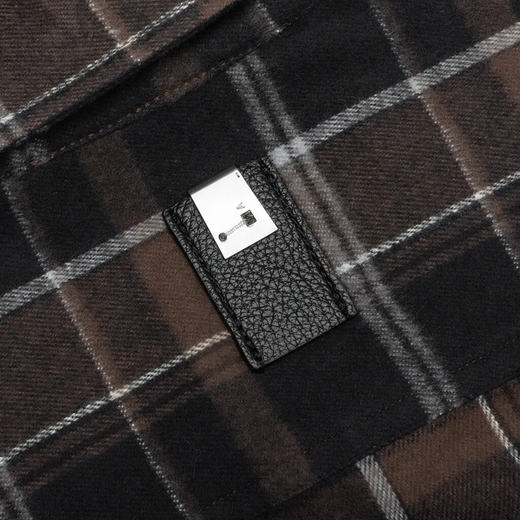 Plaid Logo Shirt - Brown/Black