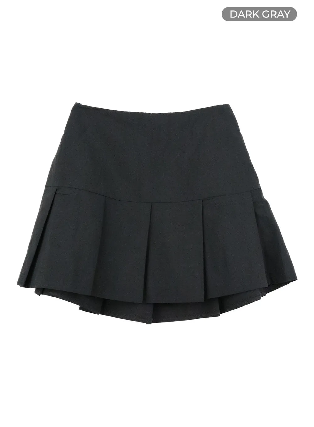 Pleated Nylon Mini Skort CA409