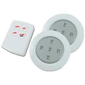 Remote Control 2PK 5 LED SMD Push Lights