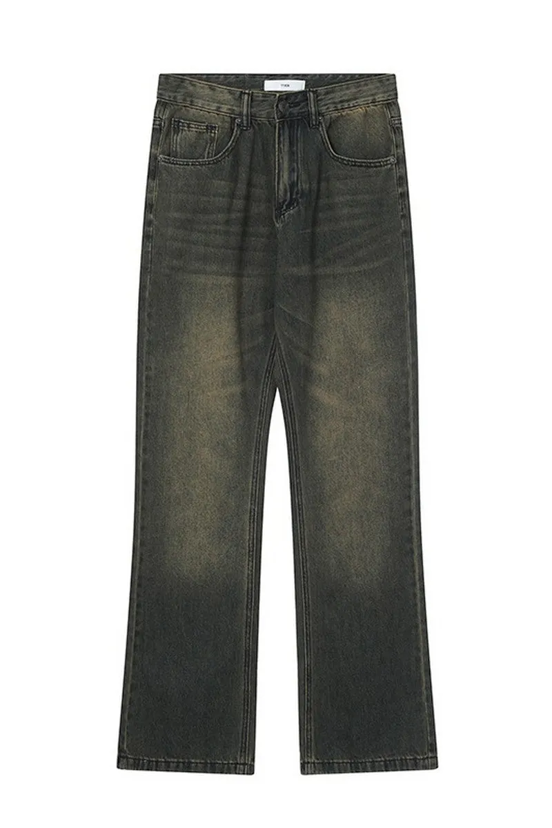 Retro Mud Wash Flared Jeans