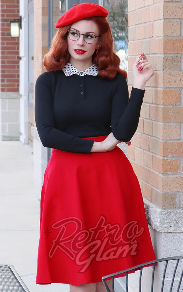 Retrolicious Charlotte Skirt in Red