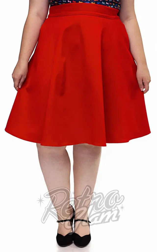 Retrolicious Charlotte Skirt in Red