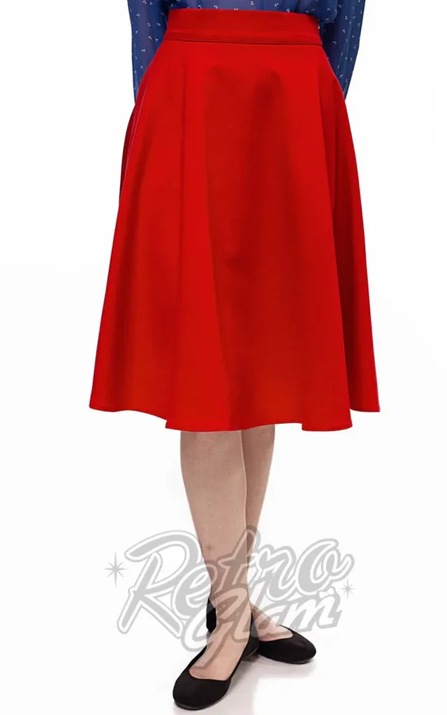 Retrolicious Charlotte Skirt in Red