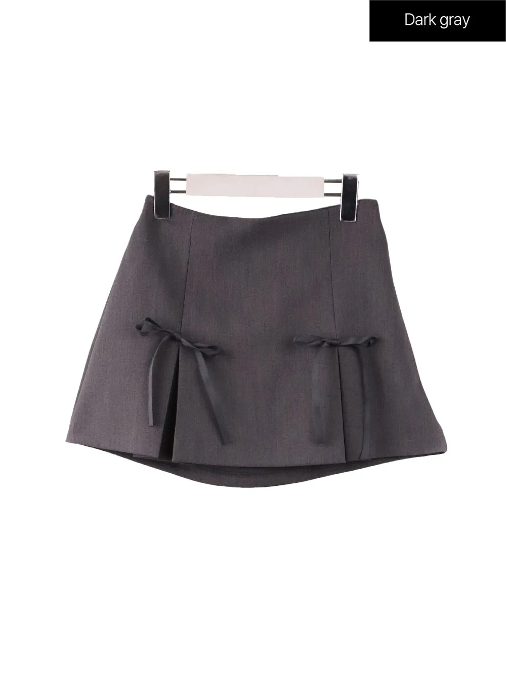 Ribbon Pleated Mini Skirt IF408