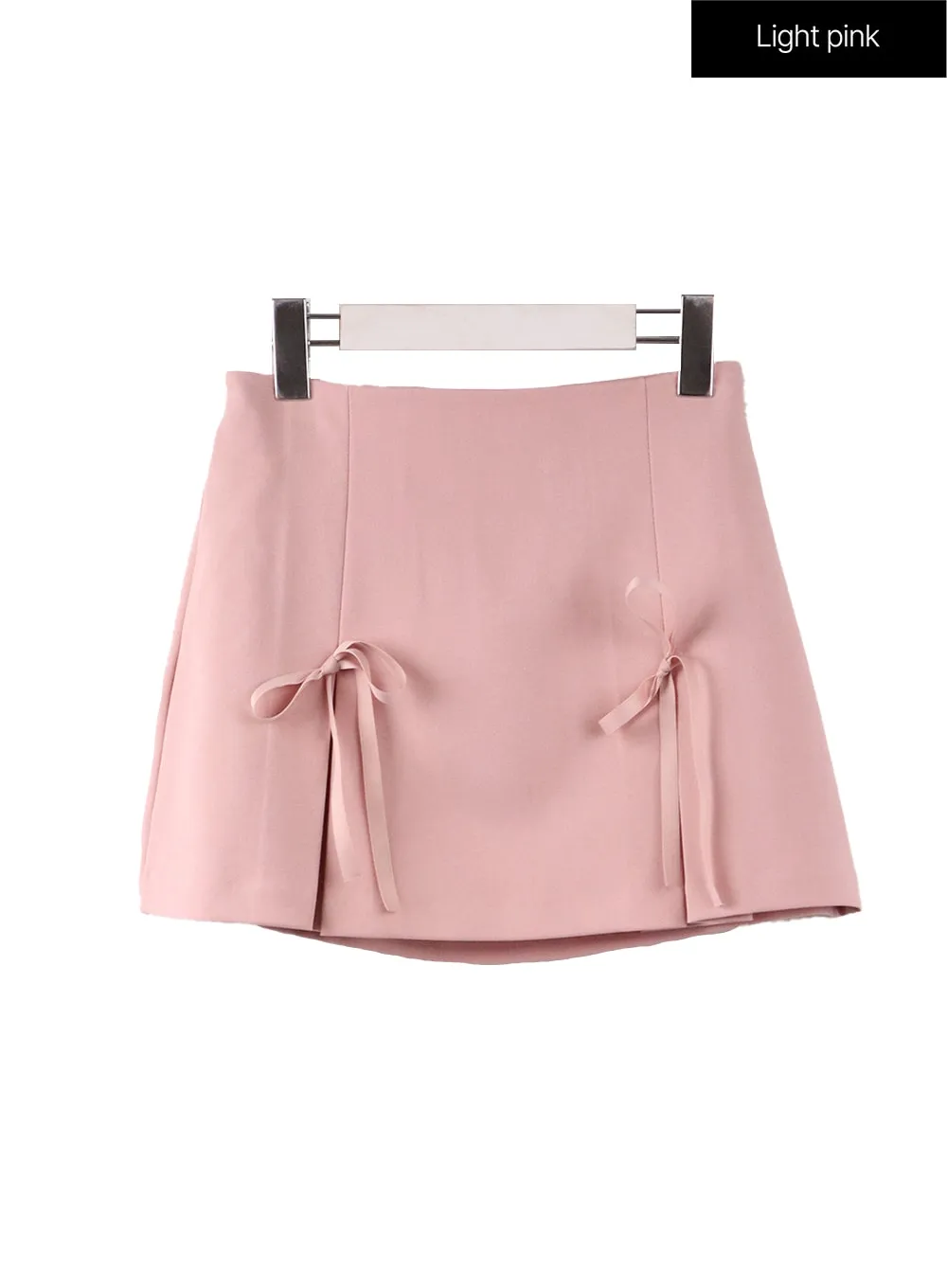 Ribbon Pleated Mini Skirt IF408