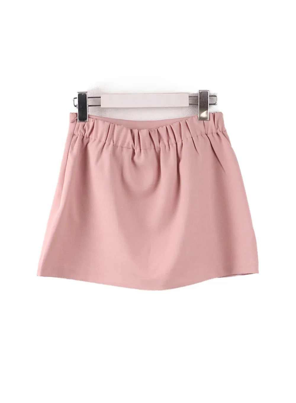 Ribbon Pleated Mini Skirt IF408