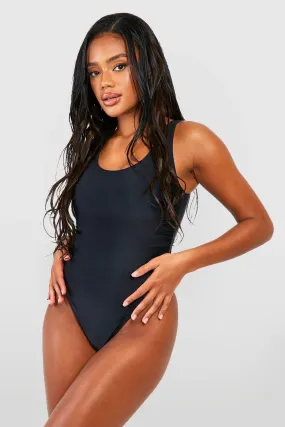 Ruched Scoop Tummy Control Swimsuit