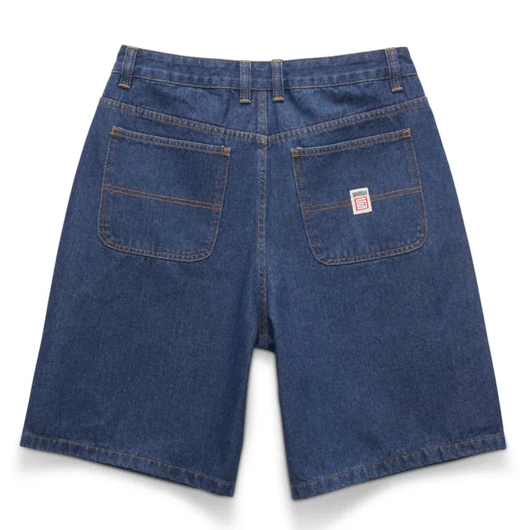 S-Double Denim Standard Short - Blue Denim