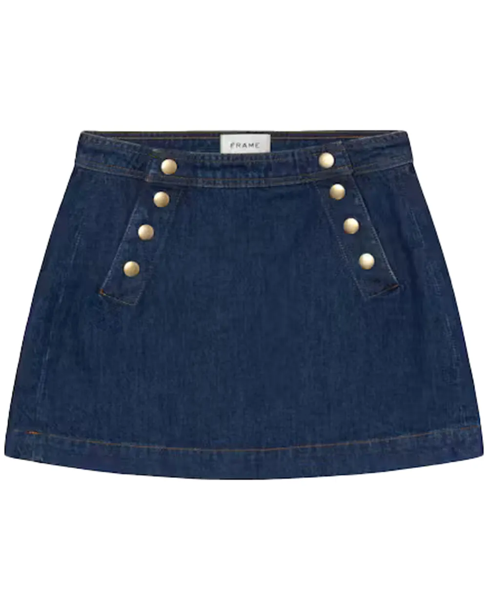 Sailor Snap Denim Skirt in Celestine