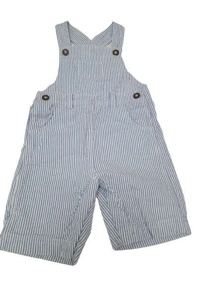 Seersucker Stripe Dungarees