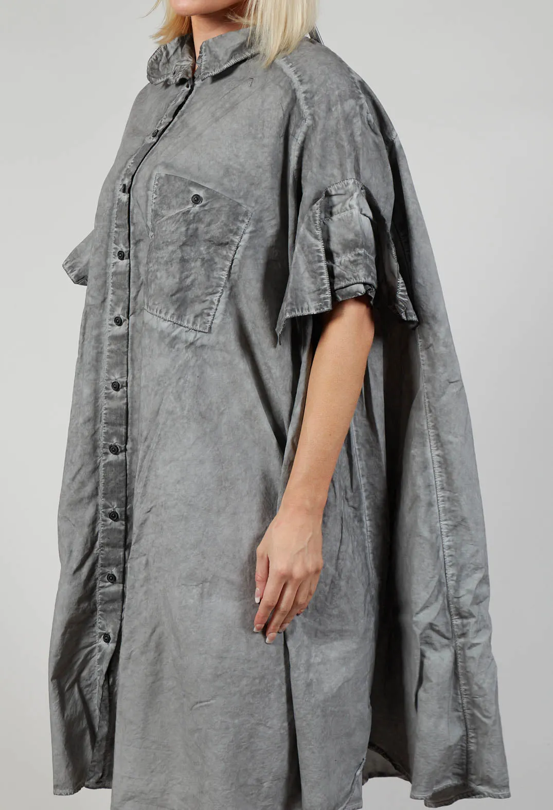 Shirt Dress in C.Coal 70% Cloud