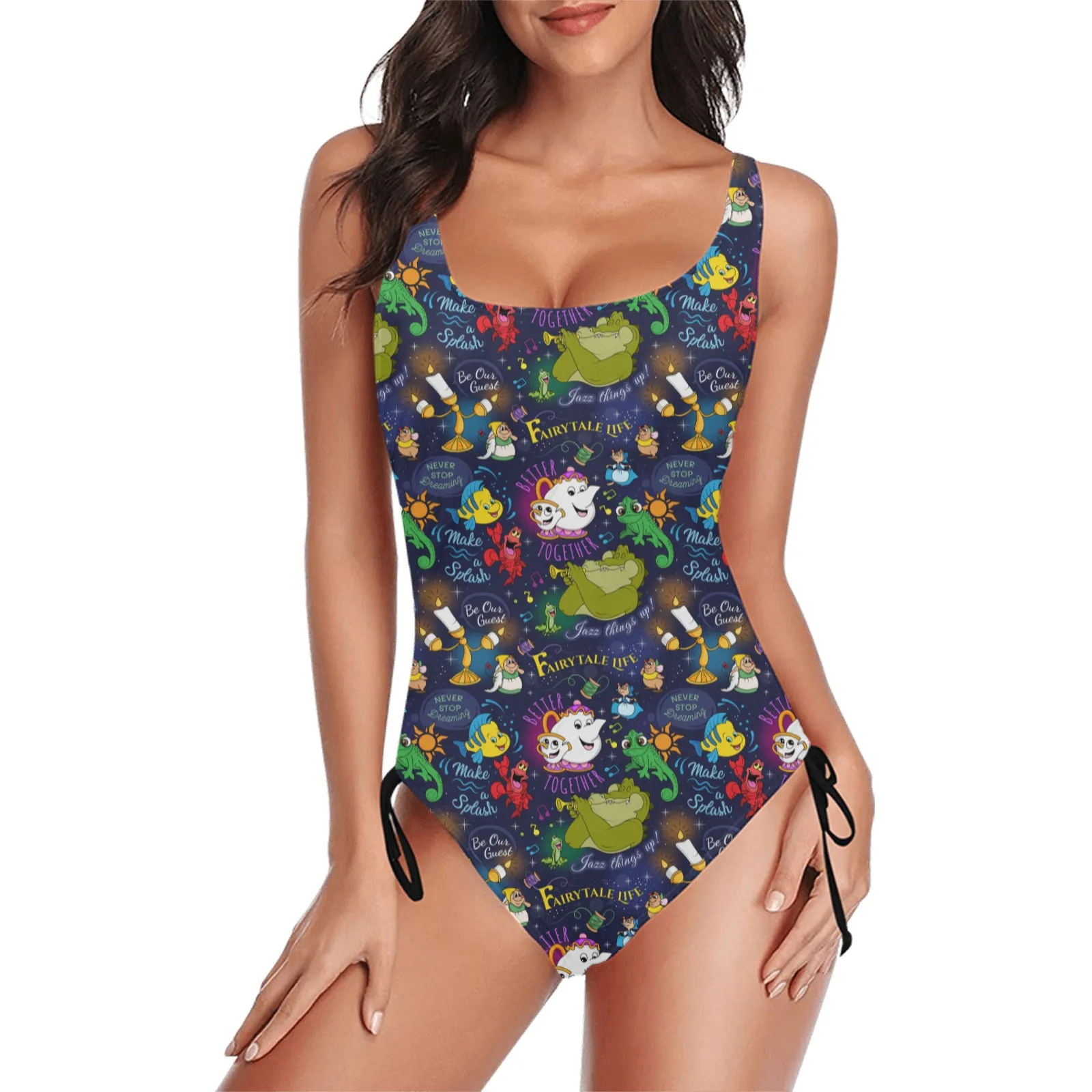 Sidekicks Drawstring Side Women's One-Piece Swimsuit