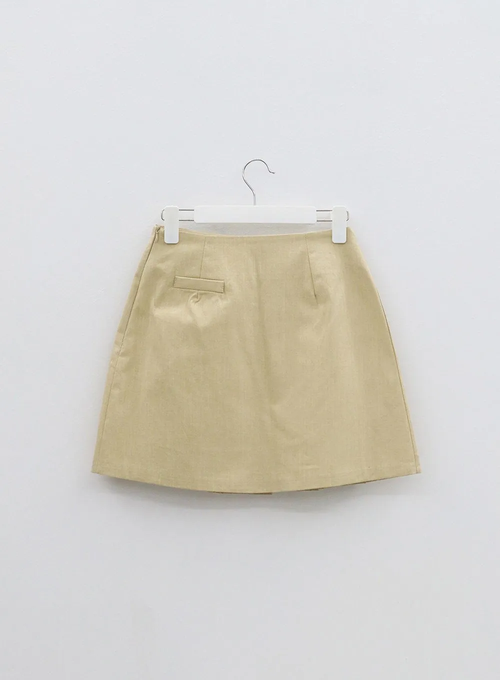 Simple Pleated Mini Skirt OF324