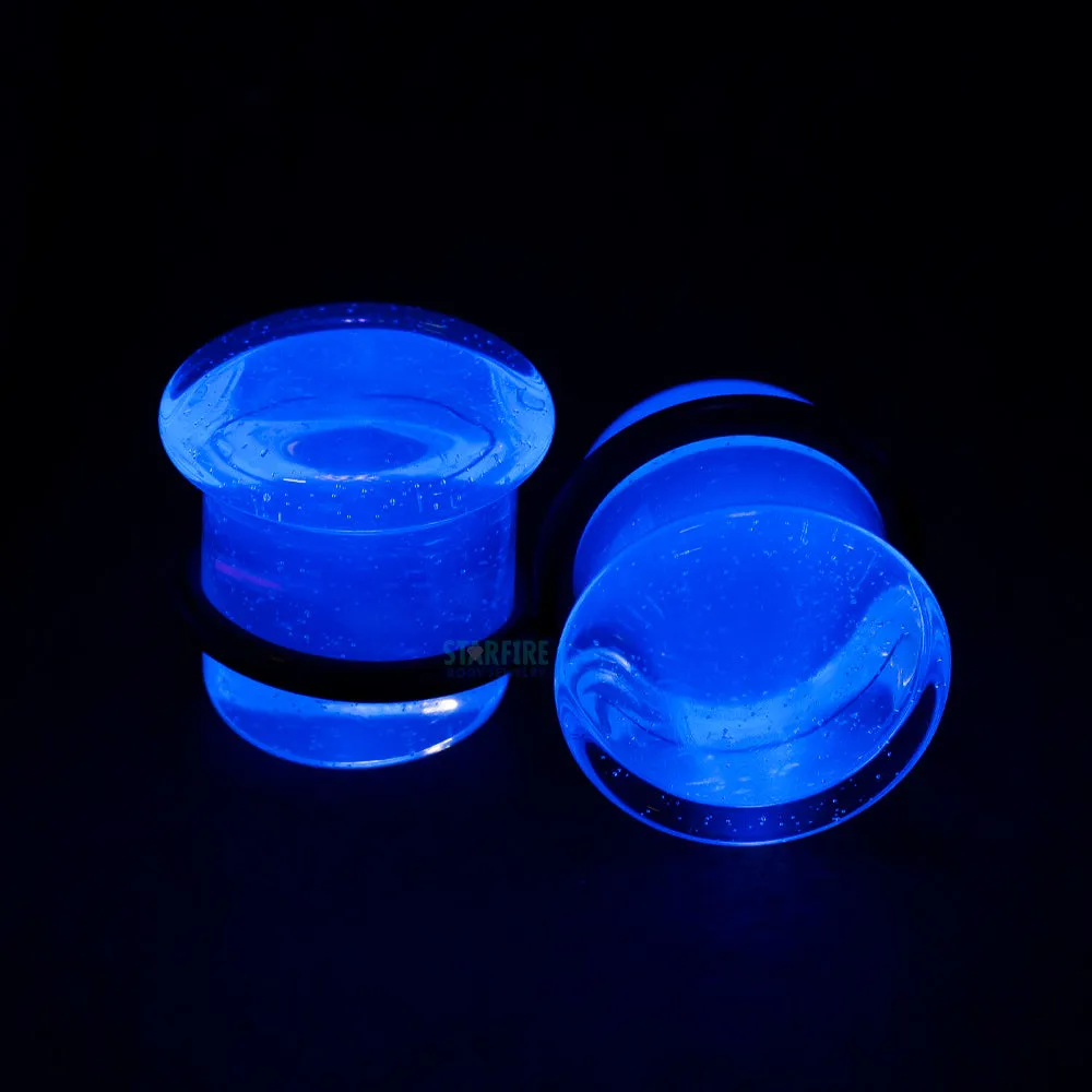 Single-Flared Glass Plugs - Glow (1/2)