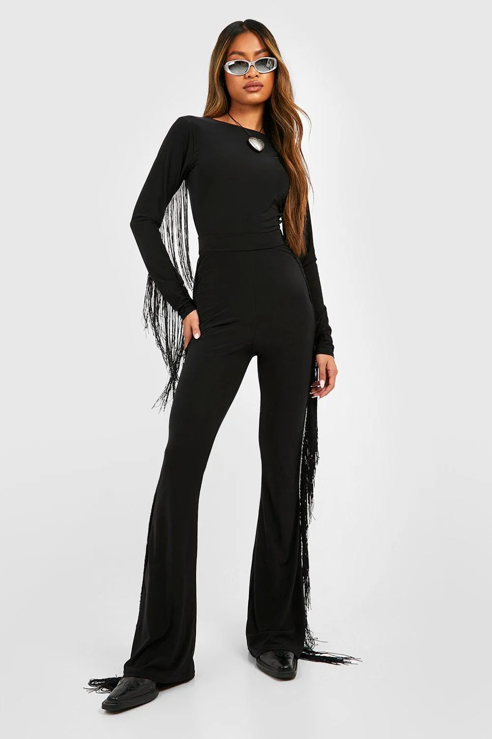 Slinky Fringe Trim Flares