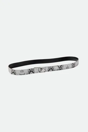 Snake Skin Adjustable Hat Band - White