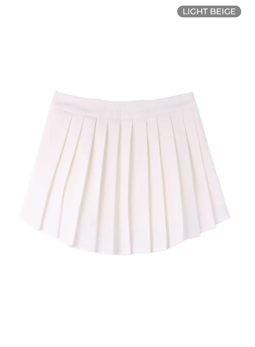 Solid Pleated Mini Skirt CF420