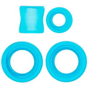 Stone Double Flare Eyelets - Sapphire Blue Quartz