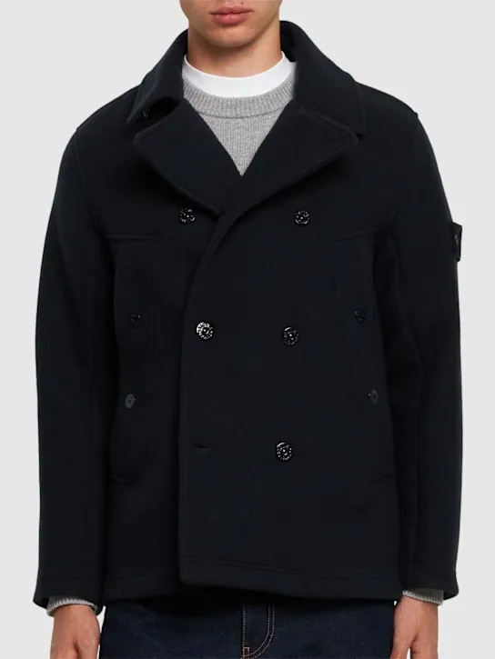 Stone Island   Ghost cashmere blend peacoat 