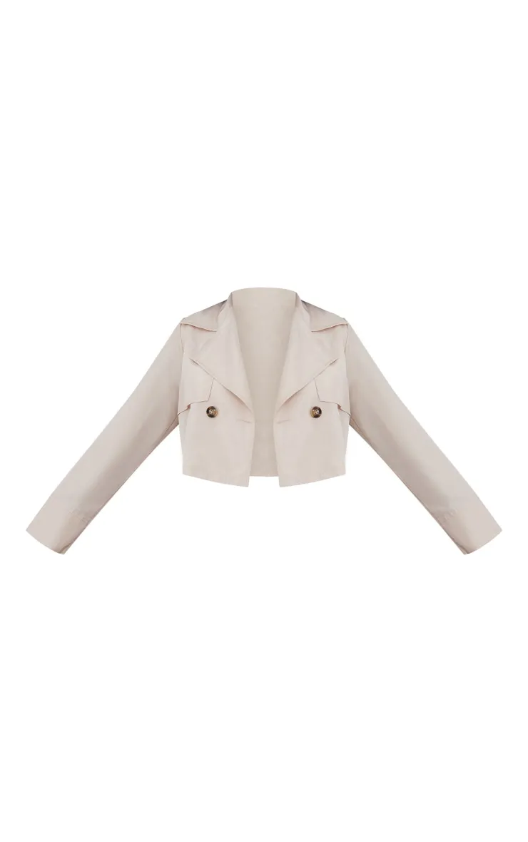 Stone Shell Cropped Trench Coat | Outerwear