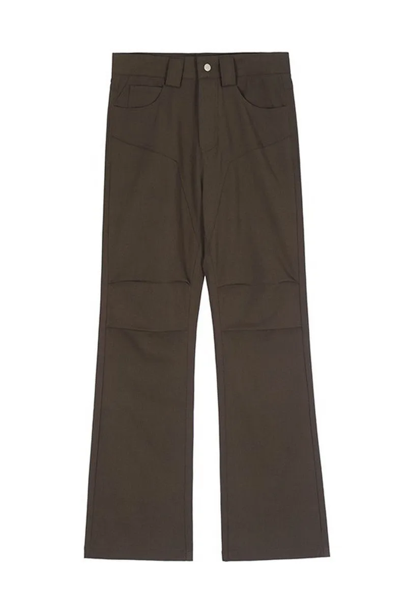 Straight Flared Suit Trousers