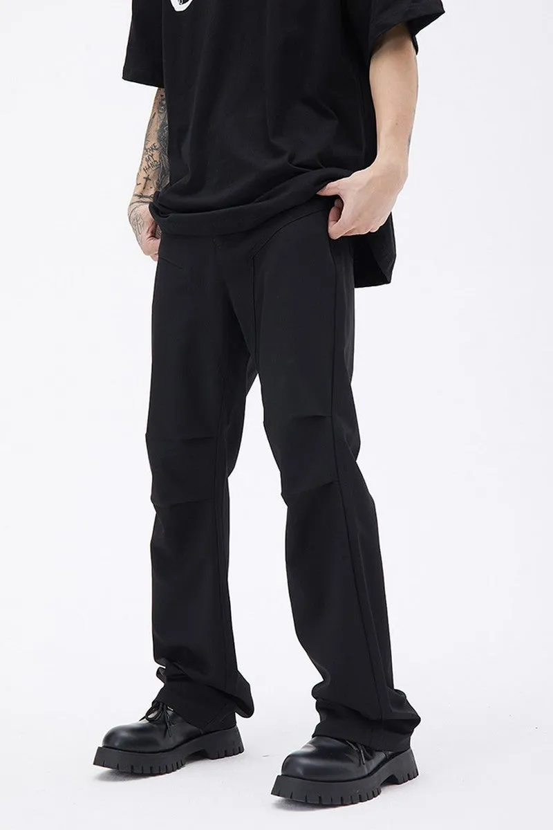 Straight Flared Suit Trousers