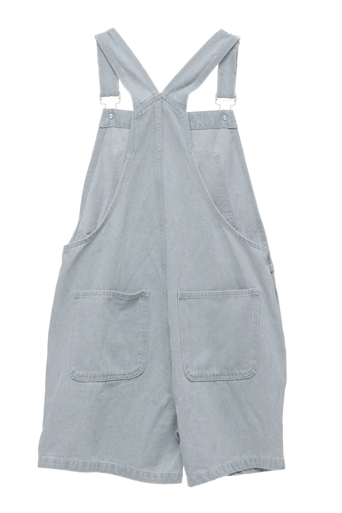 Stussy W Nevada Denim Short Overall - White Washed Denim