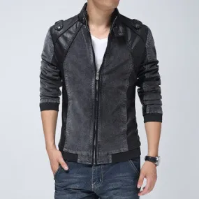 Style Men Jackets Leather Coats Slim Fit Men's Clothing Outwears Men SM6