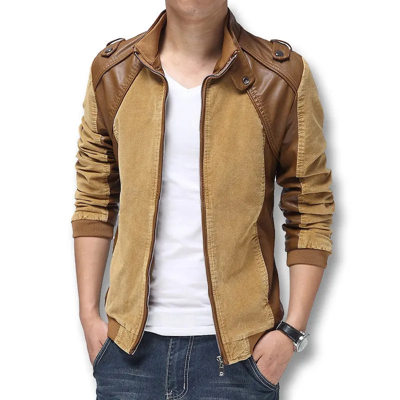 Style Men Jackets Leather Coats Slim Fit Men's Clothing Outwears Men SM6