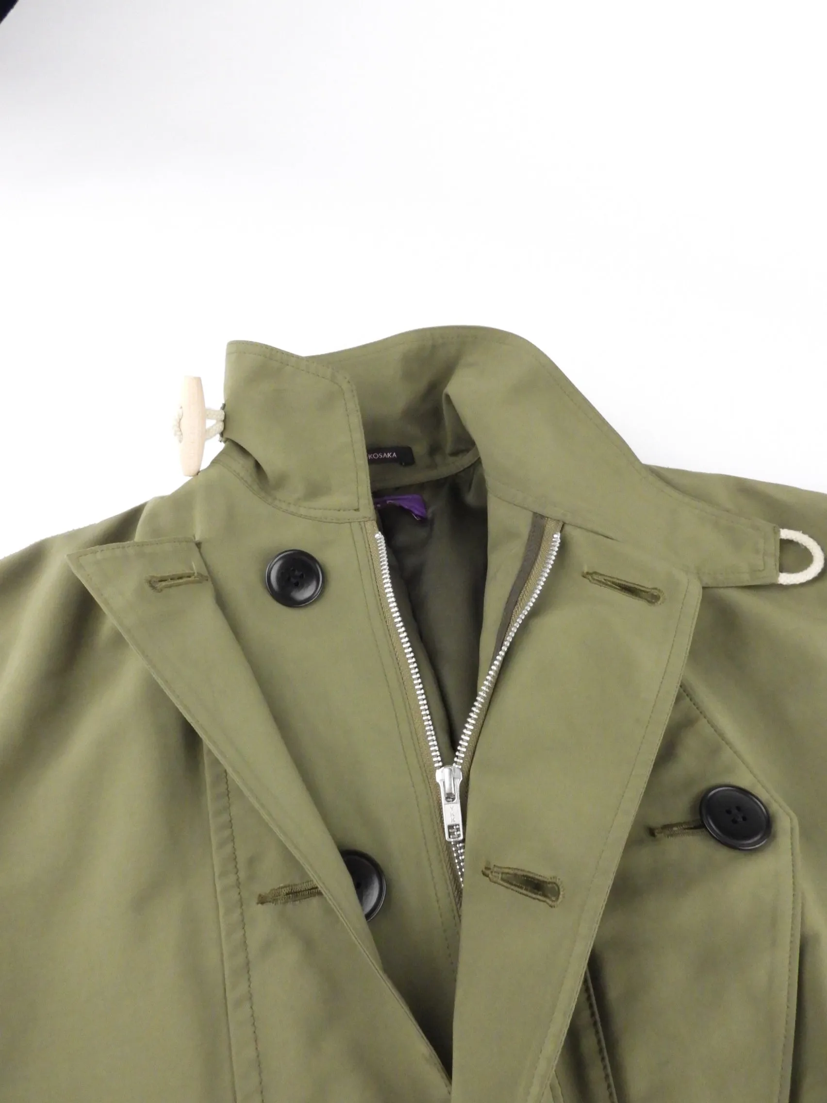 Takeshi Kosaka x Y's Green Nylon Belted Parka