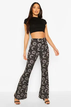 Tall Celestial Print Flares