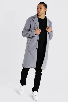 Tall Summer Wool Overcoat | boohooMAN UK