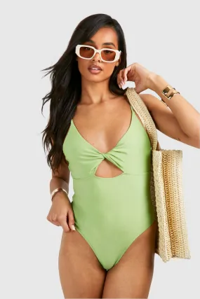 Tall Twist Front Tummy Control Swimsuit