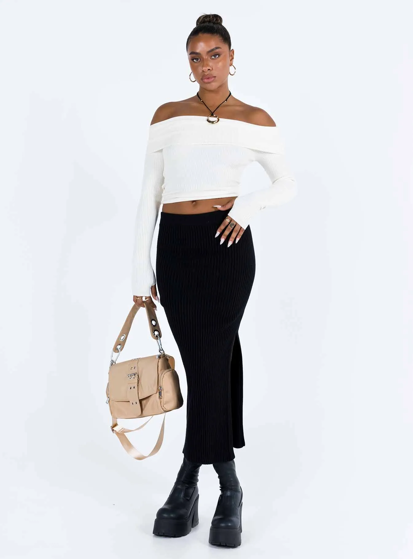 Tanna Midi Skirt Black