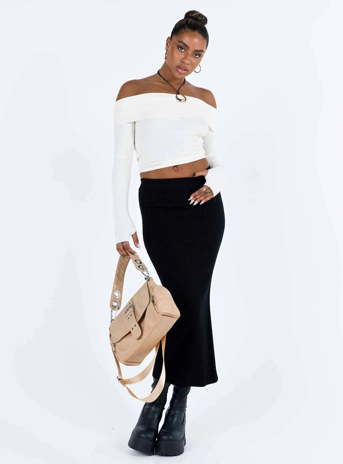 Tanna Midi Skirt Black