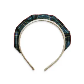 Tartan Winter Crown Headband- Green