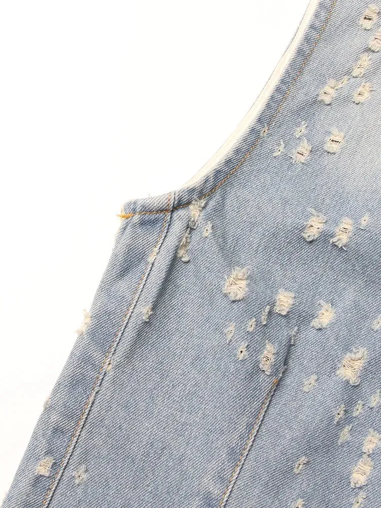 Tatiana Distressed Denim Mini