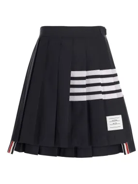 Thom Browne Logo Patch Pleated Mini Skirt