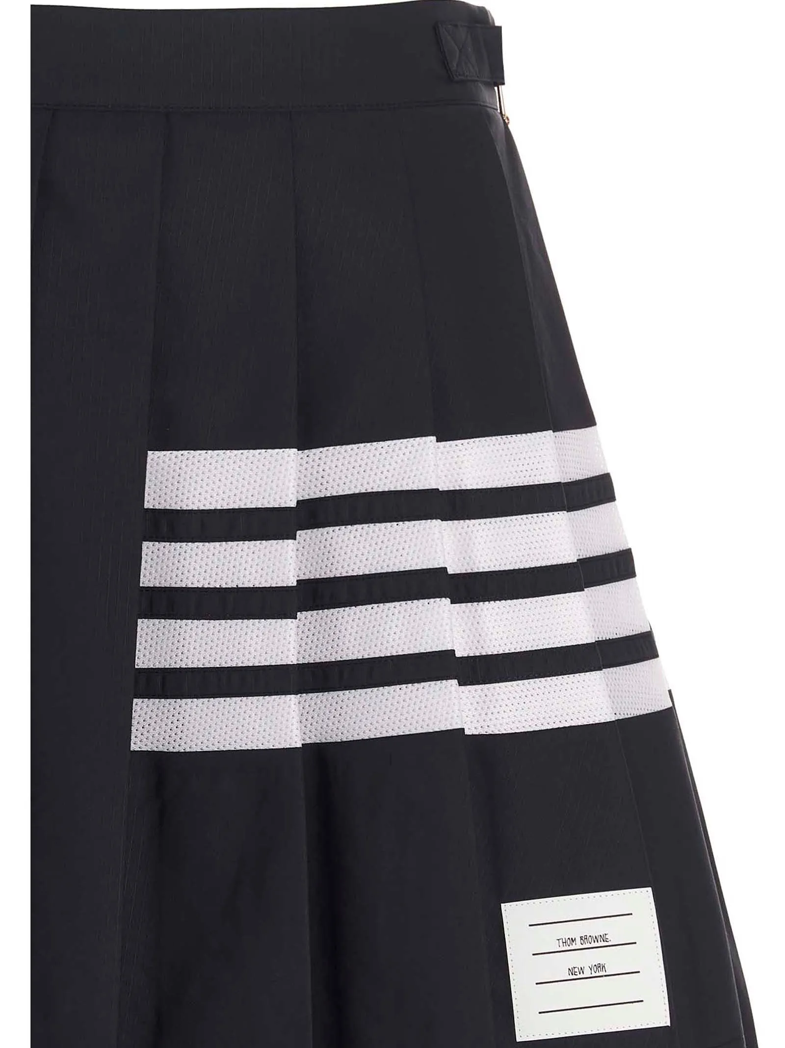 Thom Browne Logo Patch Pleated Mini Skirt