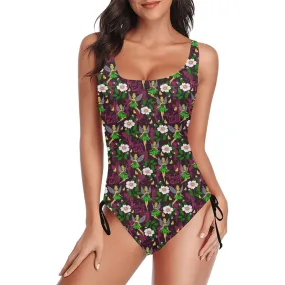 Tinker Bell Drawstring Side Women's One-Piece Swimsuit