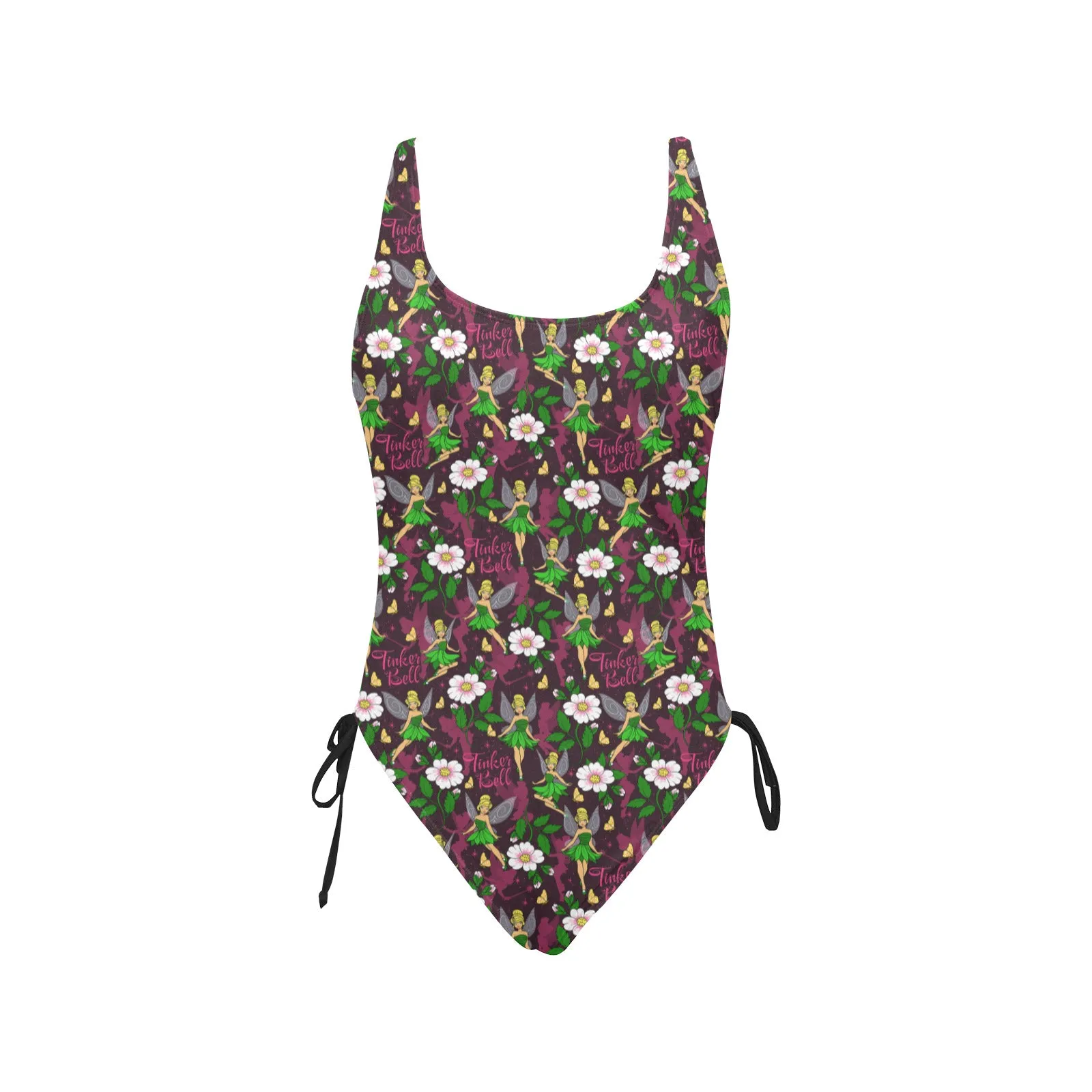 Tinker Bell Drawstring Side Women's One-Piece Swimsuit